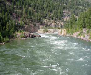 A photo of the Kootenai River.